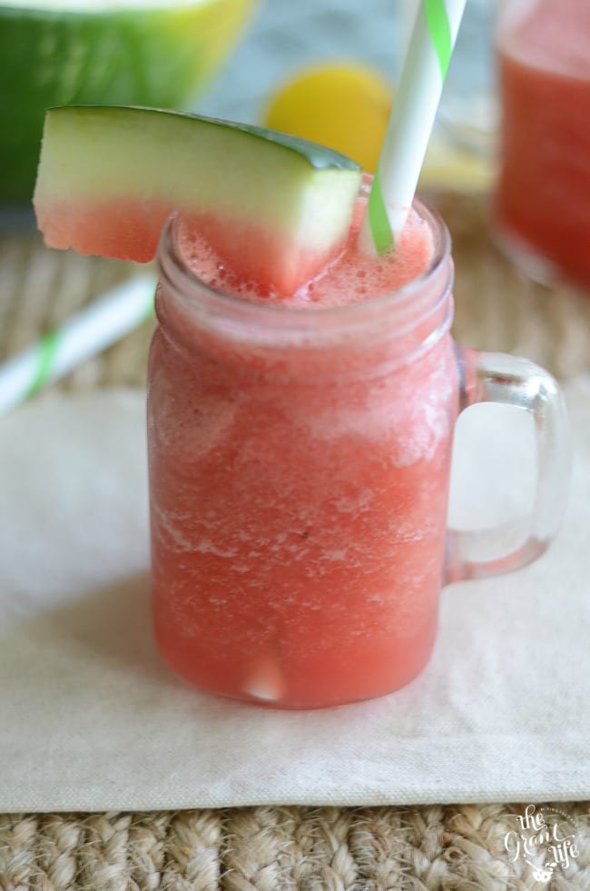 Easy watermelon lemonade slushie