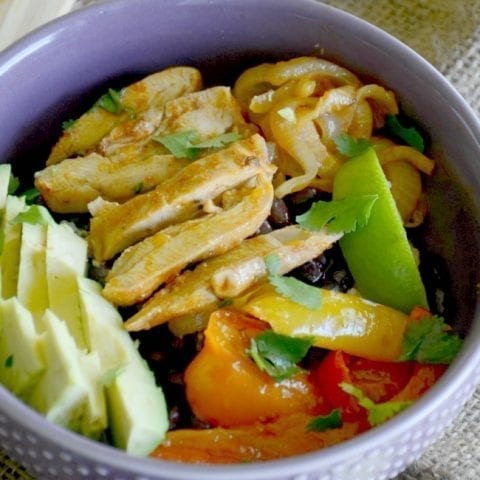 Chicken fajita bowl