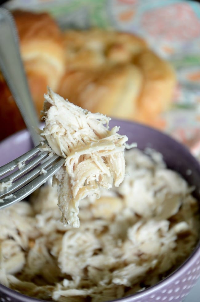 How to make shredded chicken in the crock pot - mom makes dinner