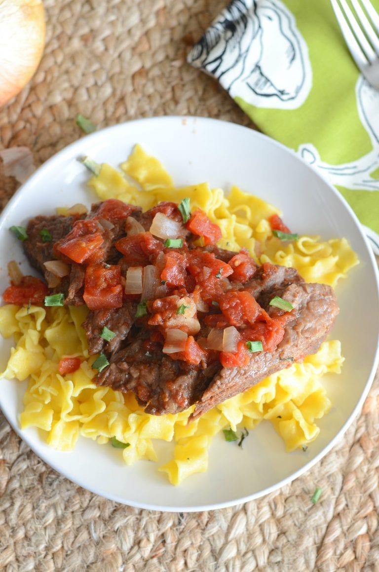 Crock Pot Swiss steak mom makes dinner