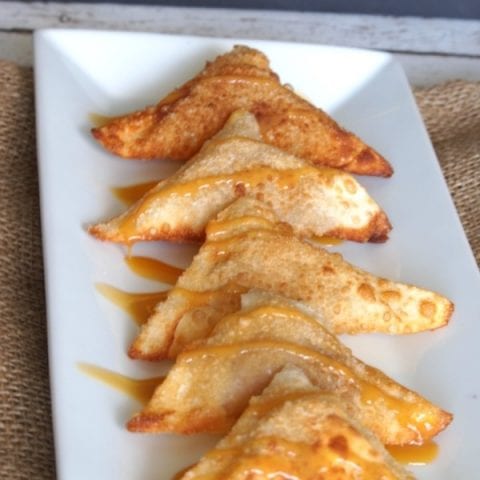 Caramel Banana Wontons