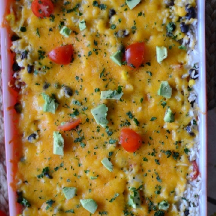 Chicken taco rice casserole