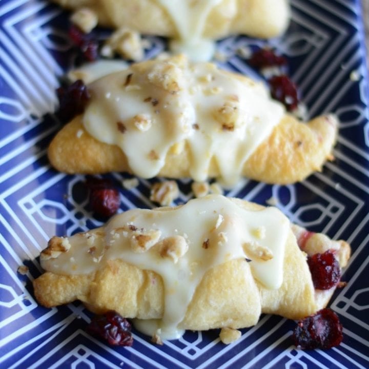 Cranberry orange crescents