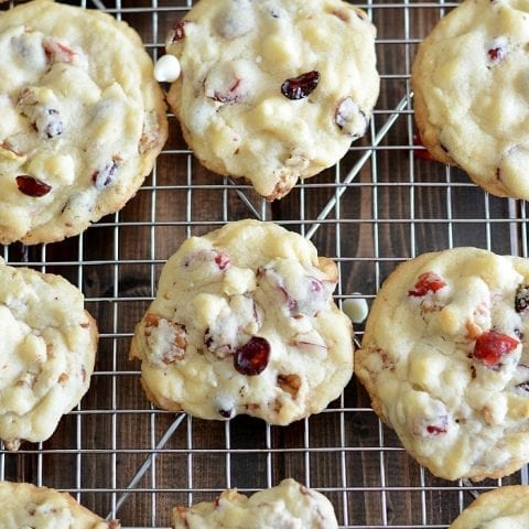 Cranberry white chocolate cookies