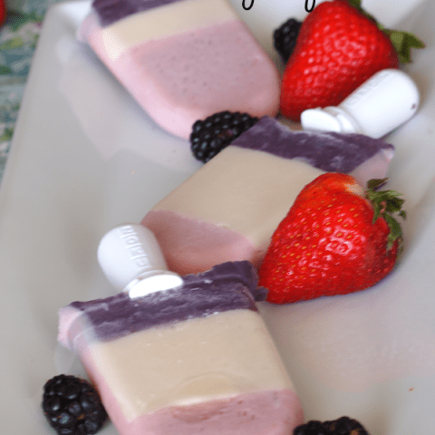 Double Berry Popsicles