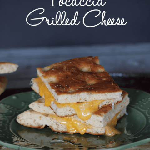 Cheddar and Parmesan Focaccia Grilled Cheese
