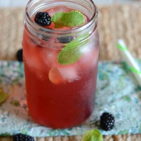 Blackberry mint agua fresca