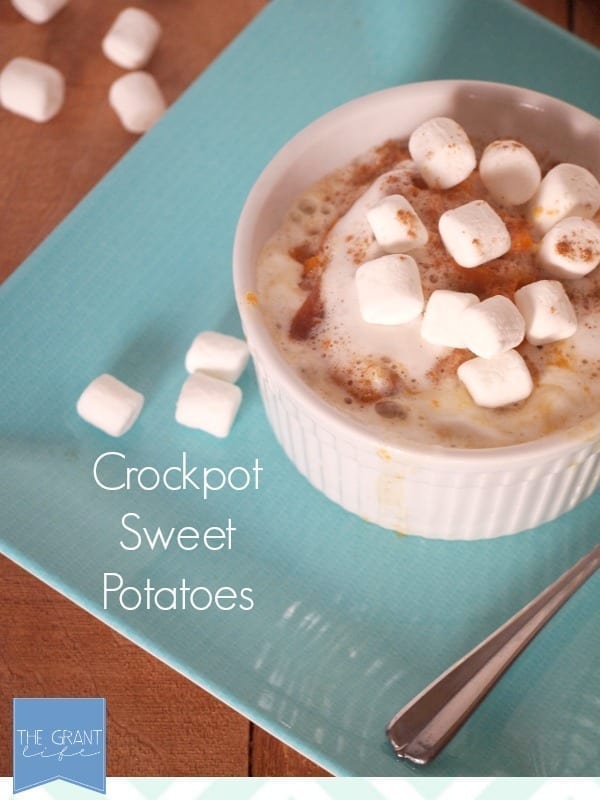 Crockpot Sweet Potatoes with Marshmallows