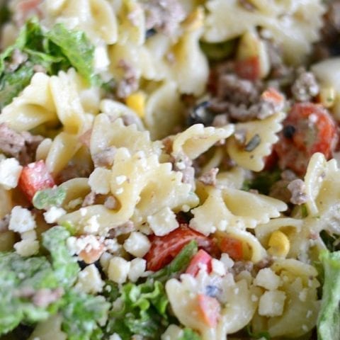 Taco pasta salad