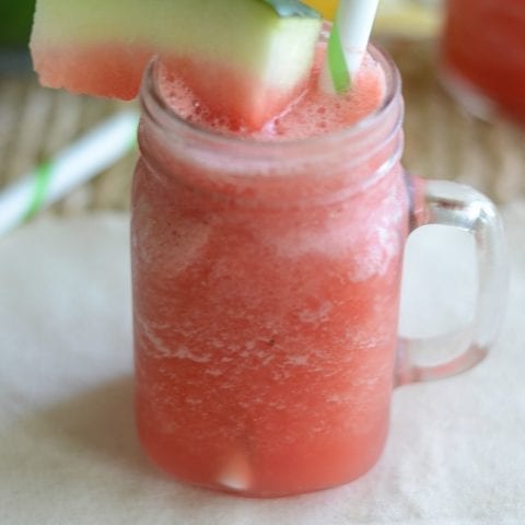 Watermelon lemonade slushies