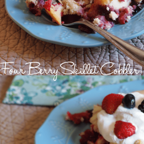 Four Berry Skillet Cobbler