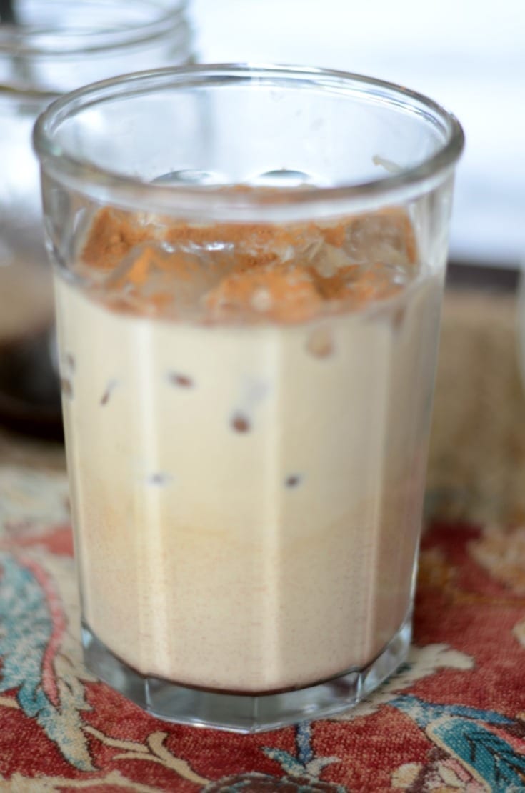 Iced cinnamon dolce latte mom makes dinner