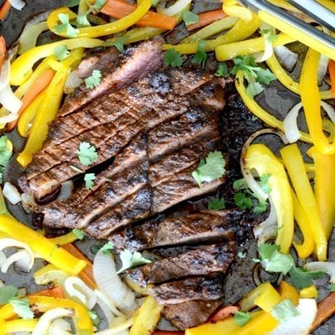 Easy steak fajitas