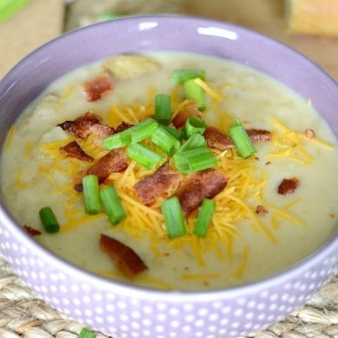 Crock pot loaded potato soup