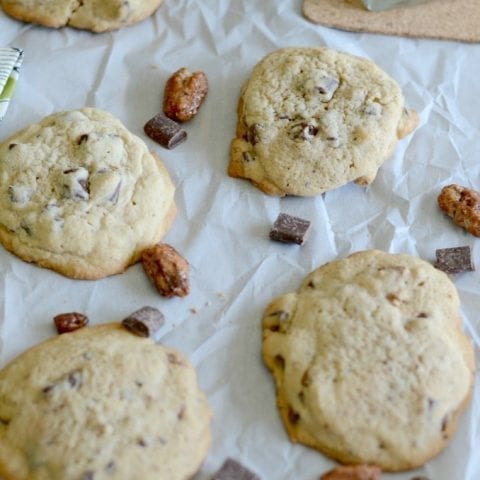 Pecan praline chocolate chip cookies