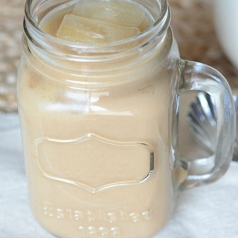 Pumpkin spice iced coffee