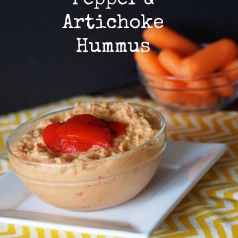 Roasted Red Pepper and Artichoke Hummus
