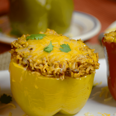 Southwest Crock Pot Stuffed Peppers