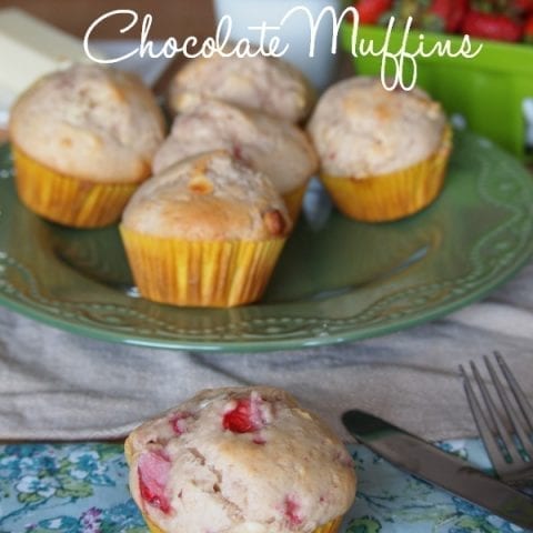 Strawberry White Chocolate Muffins
