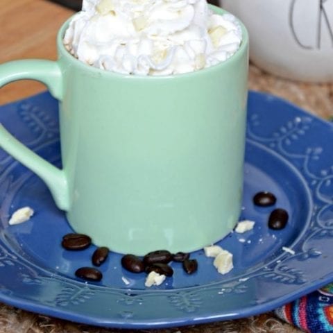 White chocolate vanilla latte