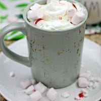 Peppermint white hot chocolate