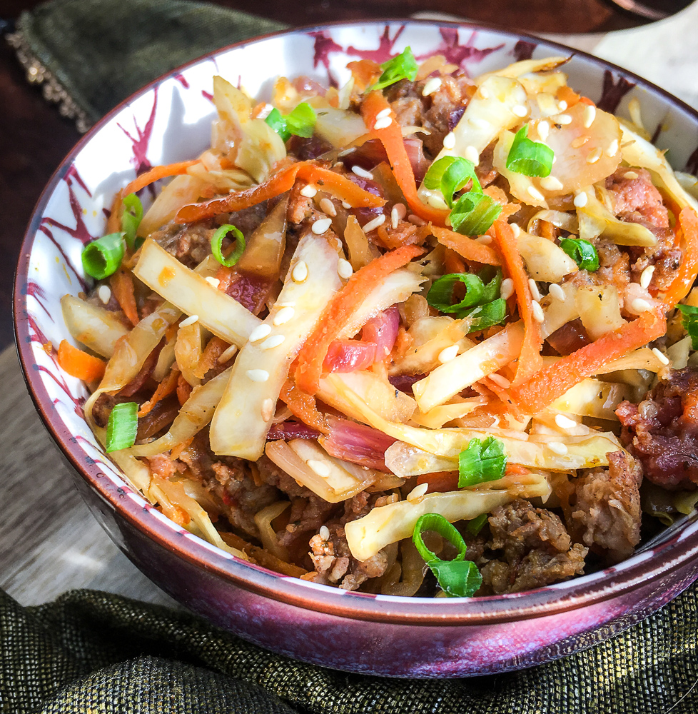 How to make egg roll in a bowl