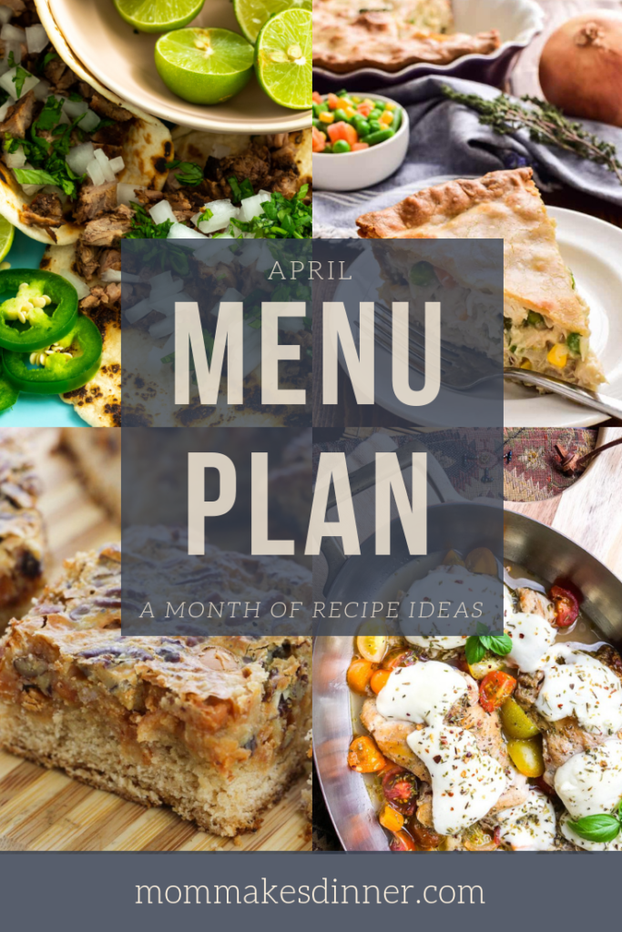 April menu plan