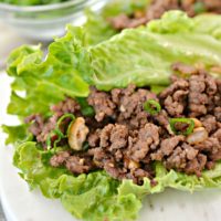Korean beef lettuce wraps