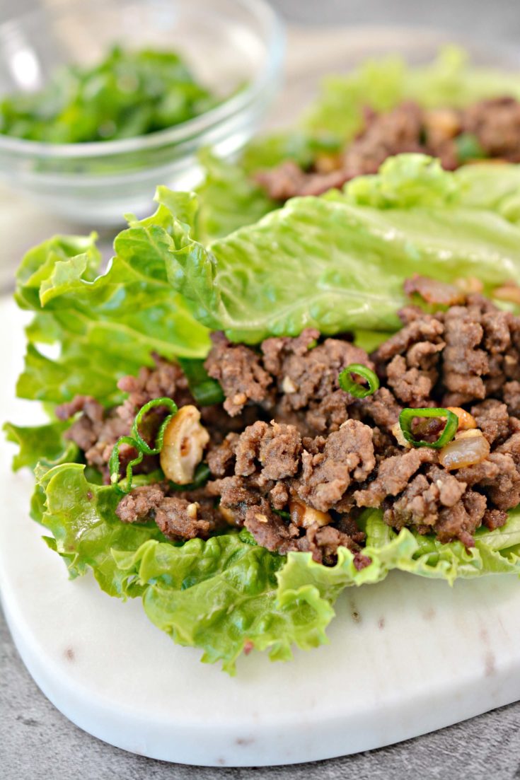 Korean beef lettuce wraps - mom makes dinner