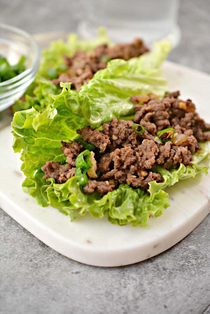 Easy beef lettuce wraps