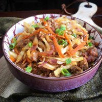 Egg roll in a bowl
