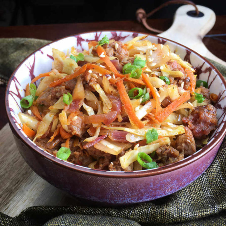 Egg roll in a bowl recipe Keto, gluten free, Whole30 mom makes dinner