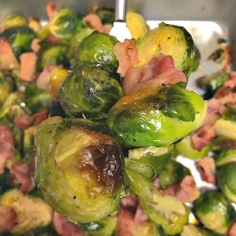Bacon roasted Brussels sprouts