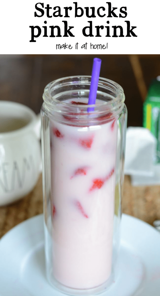 Starbucks pink drink recipe! Make this coffee house favorite at home!