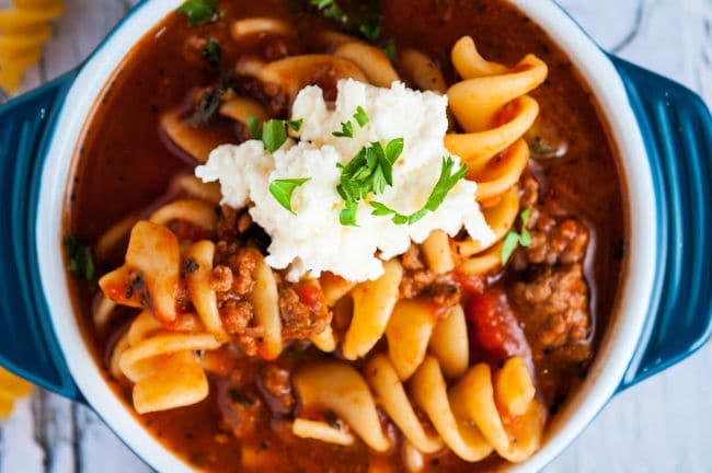 one pot lasagna soup recipe