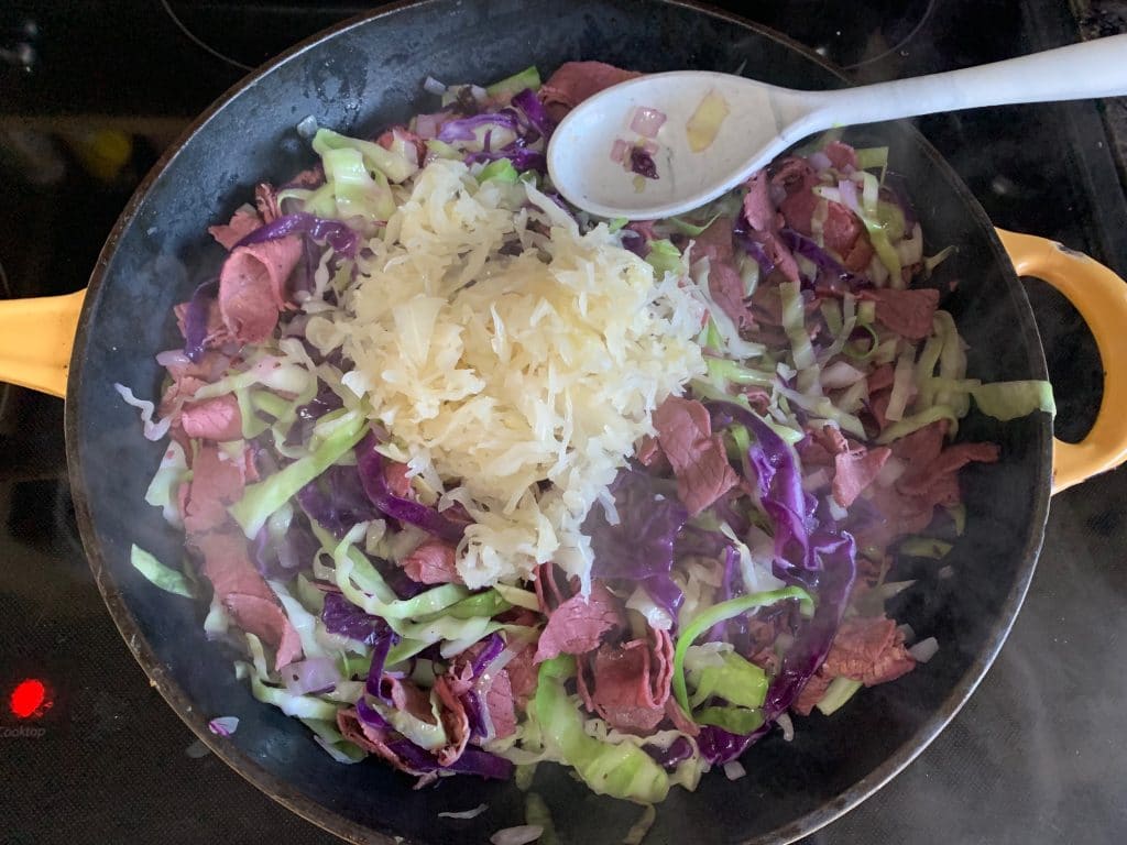 low carb reuben in a bowl 