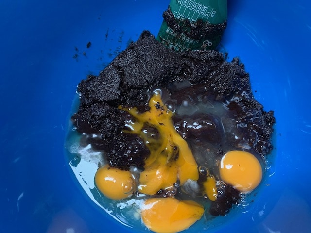 eggs in the brownies