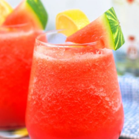 Watermelon lemonade vodka slush