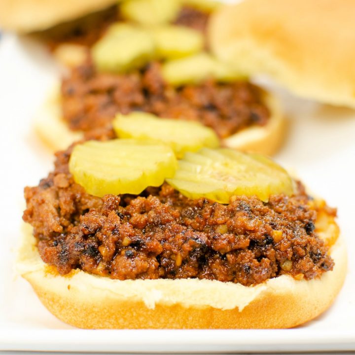 Homemade sloppy Joes with ketchup