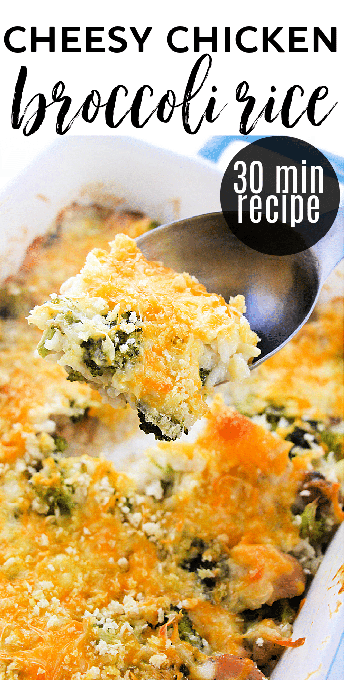 Cheesy Chicken Broccoli Rice Casserole - mom makes dinner