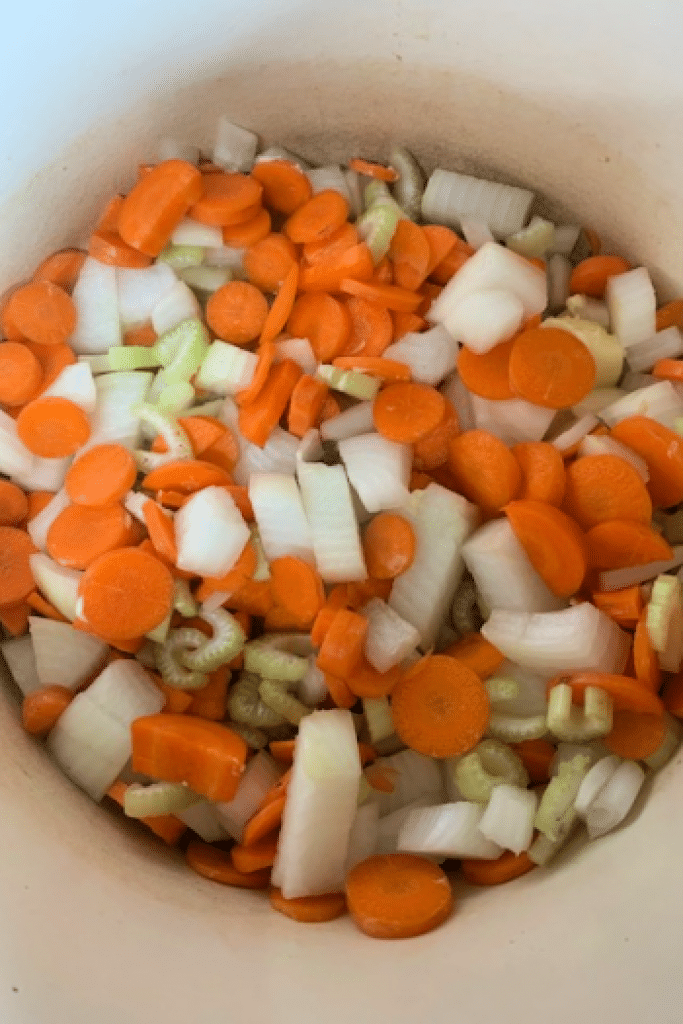 add carrots, onions and celery to your minestrone soup