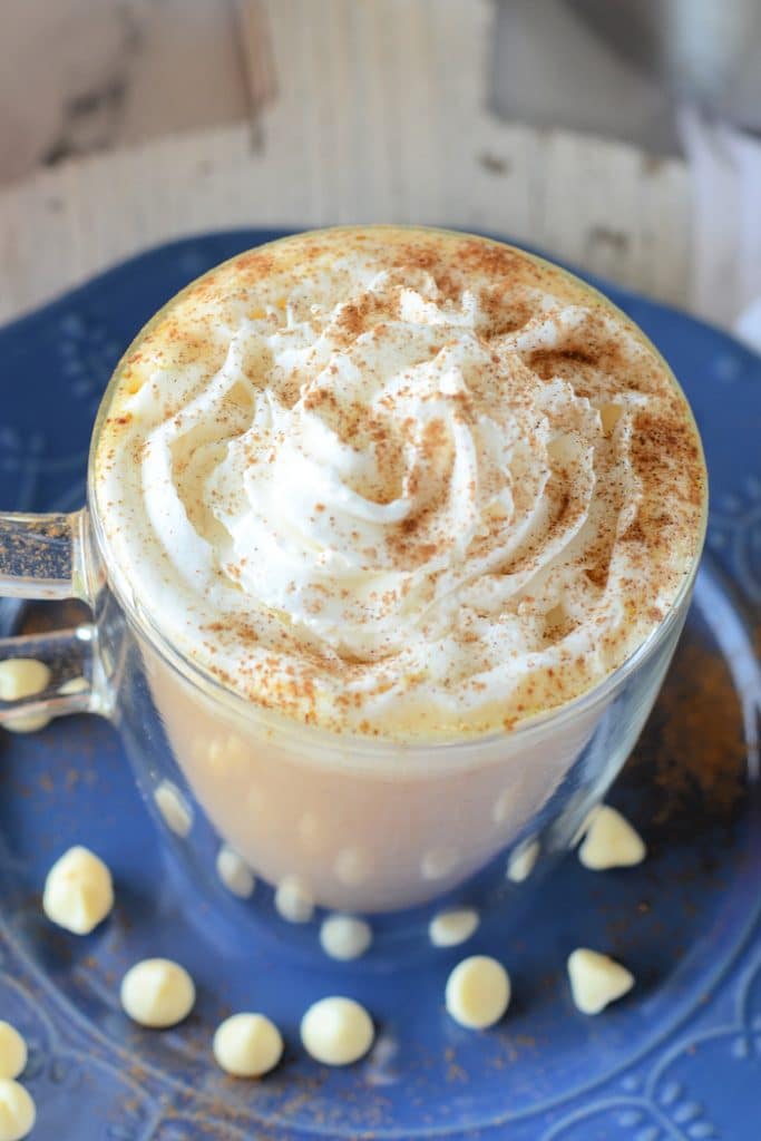 Easy stove top pumpkin white hot chocolate