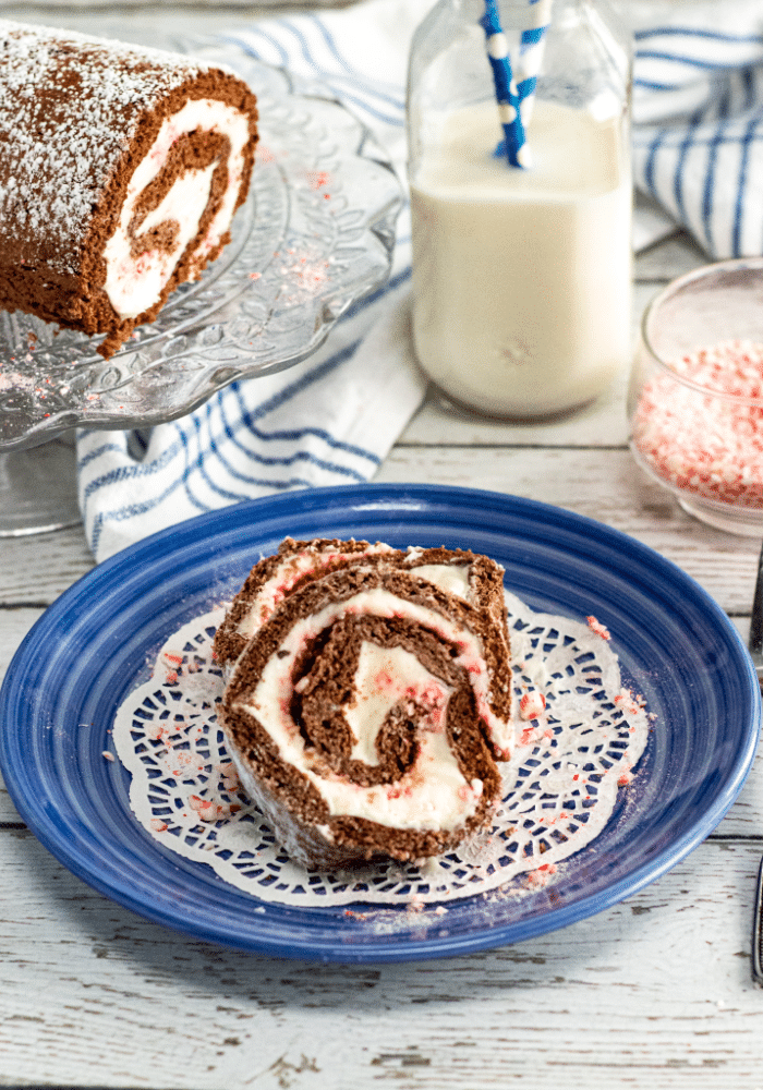 Peppermint chocolate cake roll(1)
