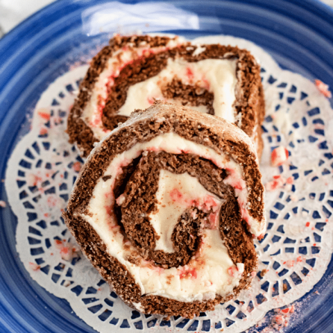 Peppermint chocolate cake roll(2)