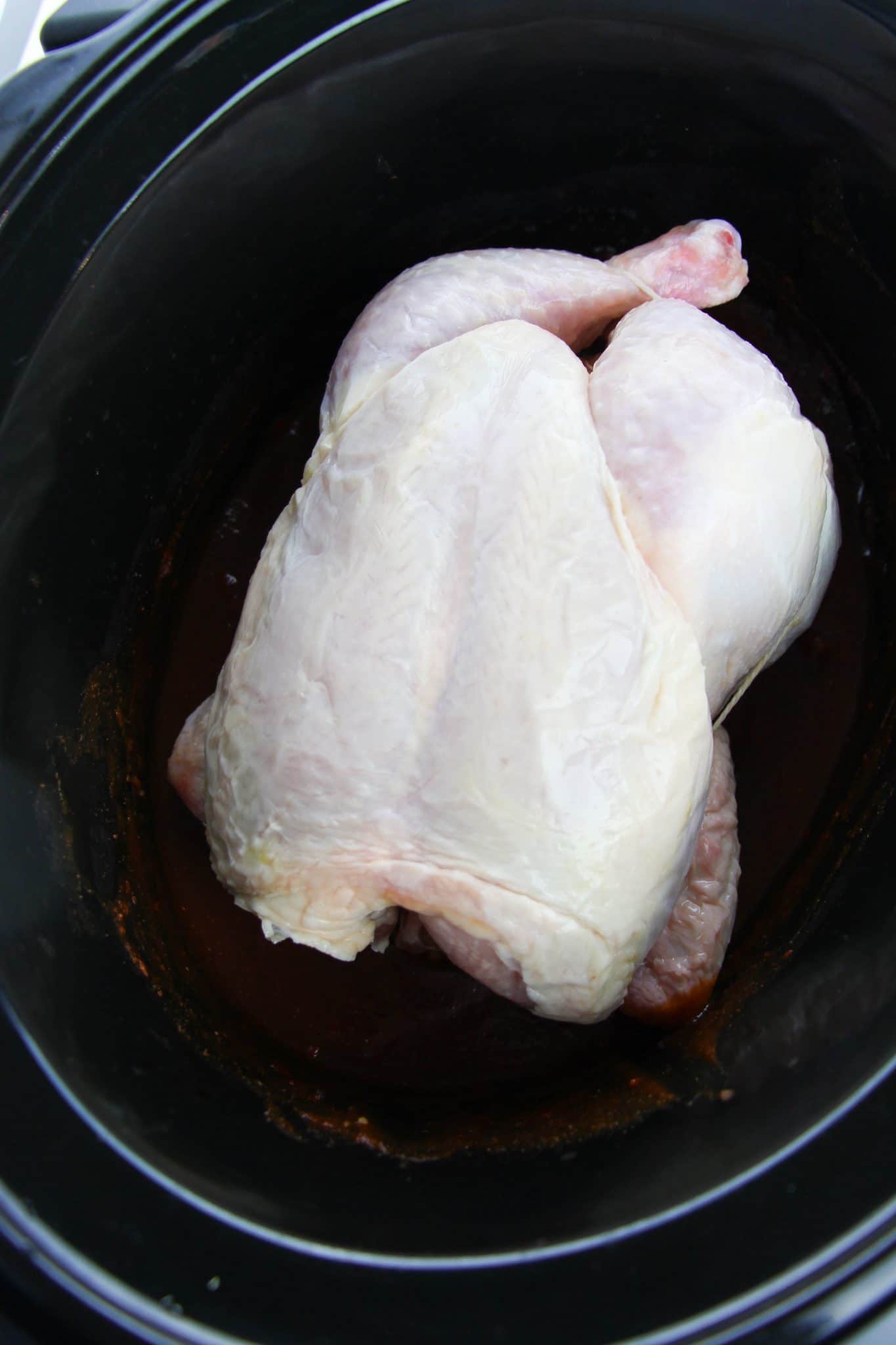 CrockPot Whole BBQ Chicken mom makes dinner