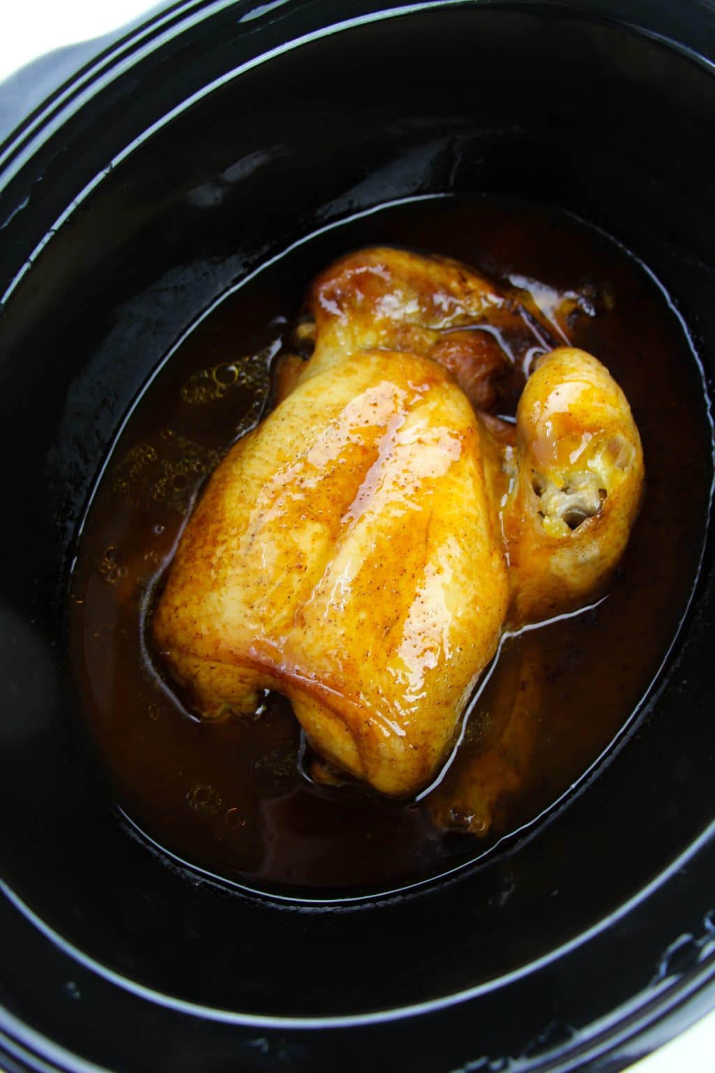 CrockPot Whole BBQ Chicken mom makes dinner
