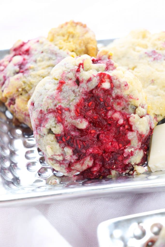 easy white chocolate raspberry cookies