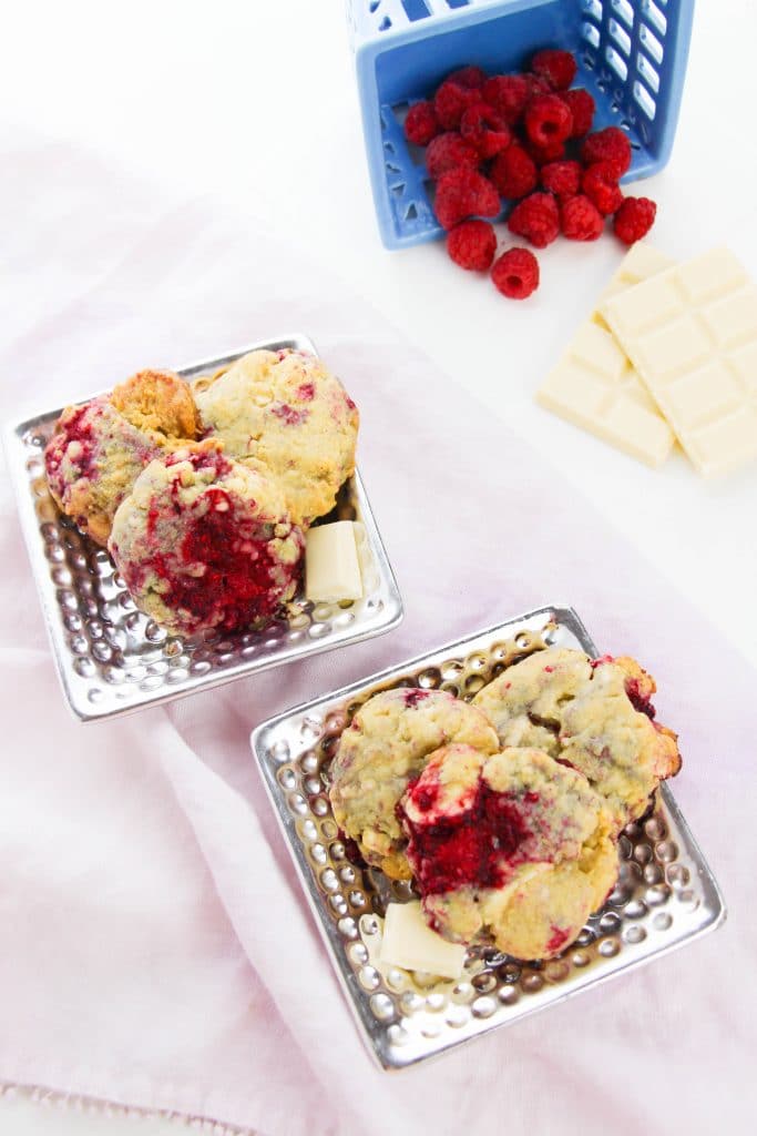 the best white chocolate raspberry cookies