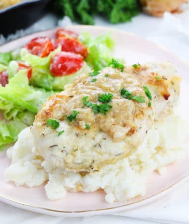 Smothered chicken breast