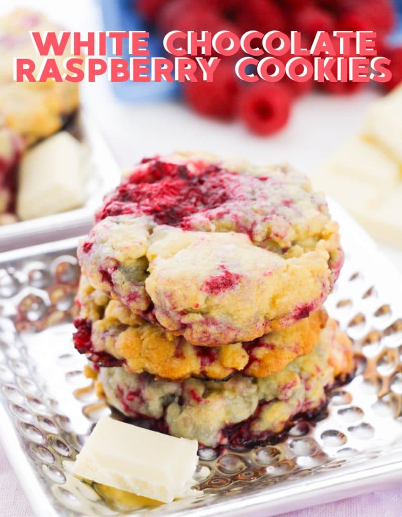 The best white chocolate raspberry cookies